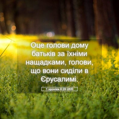 Picture 05 - 1 хроніки 8:28 UKR - Оце голови дому батьків за - Bible Verse Picture