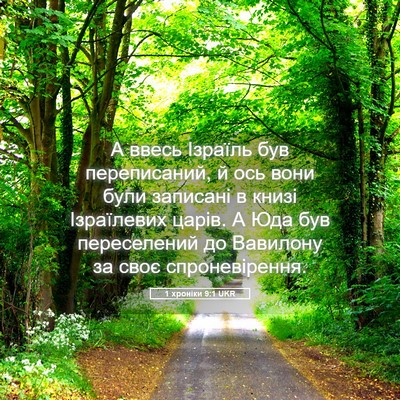 Picture 05 - 1 хроніки 9:1 UKR - А ввесь Ізраїль був - Bible Verse Picture