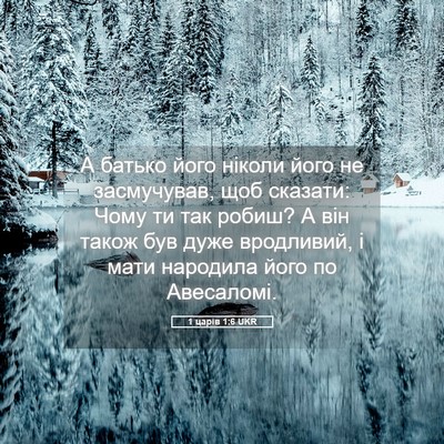 Picture 05 - 1 царів 1:6 UKR - А батько його ніколи його - Bible Verse Picture