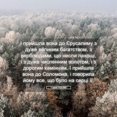 Picture 05 - 1 царів 10:2 UKR - І прийшла вона до - Bible Verse Picture