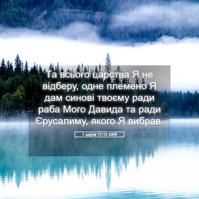 Picture 05 - 1 царів 11:13 UKR - Та всього царства Я не - Bible Verse Picture