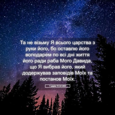 Picture 05 - 1 царів 11:34 UKR - Та не візьму Я всього - Bible Verse Picture
