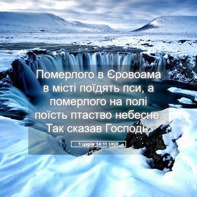 Picture 05 - 1 царів 14:11 UKR - Померлого в Єровоама в - Bible Verse Picture