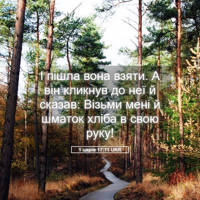 Picture 05 - 1 царів 17:11 UKR - І пішла вона взяти. А він - Bible Verse Picture