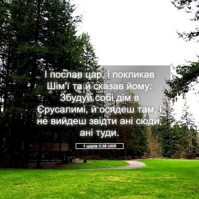 Picture 05 - 1 царів 2:36 UKR - І послав цар, і покликав - Bible Verse Picture