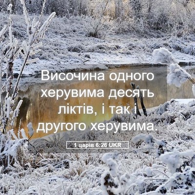 Picture 05 - 1 царів 6:26 UKR - Височина одного херувима - Bible Verse Picture