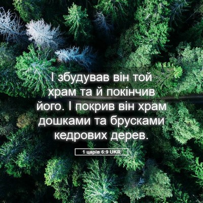 Picture 05 - 1 царів 6:9 UKR - І збудував він той храм та - Bible Verse Picture