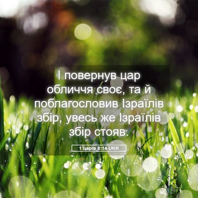 Picture 05 - 1 царів 8:14 UKR - І повернув цар обличчя - Bible Verse Picture