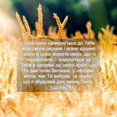 Picture 05 - 1 царів 8:48 UKR - і коли вони навернуться до - Bible Verse Picture