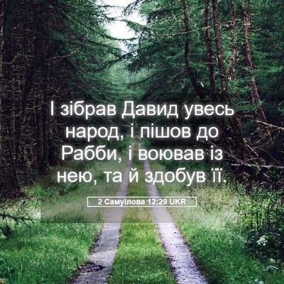 Picture 05 - 2 Самуїлова 12:29 UKR - І зібрав Давид увесь народ, - Bible Verse Picture