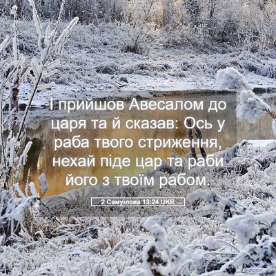 Picture 05 - 2 Самуїлова 13:24 UKR - І прийшов Авесалом до царя - Bible Verse Picture