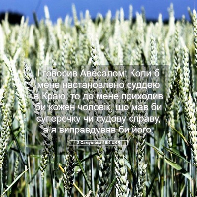 Picture 05 - 2 Самуїлова 15:4 UKR - І говорив Авесалом: Коли б - Bible Verse Picture