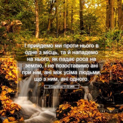 Picture 05 - 2 Самуїлова 17:12 UKR - І прийдемо ми проти нього в - Bible Verse Picture