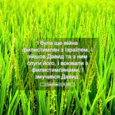 Picture 05 - 2 Самуїлова 21:15 UKR - І була ще війна - Bible Verse Picture