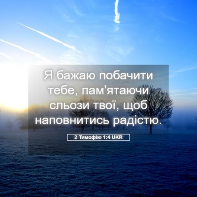 Picture 05 - 2 Тимофію 1:4 UKR - Я бажаю побачити тебе, - Bible Verse Picture