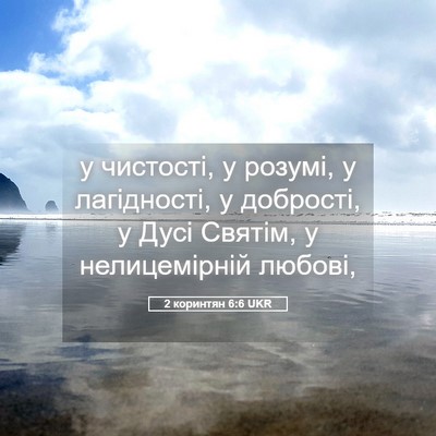 Picture 05 - 2 коринтян 6:6 UKR - у чистості, у розумі, у - Bible Verse Picture