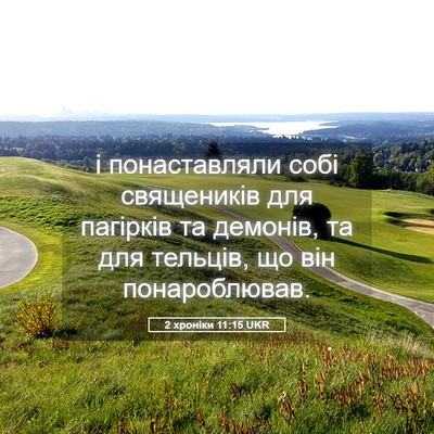 Picture 05 - 2 хроніки 11:15 UKR - і понаставляли собі - Bible Verse Picture