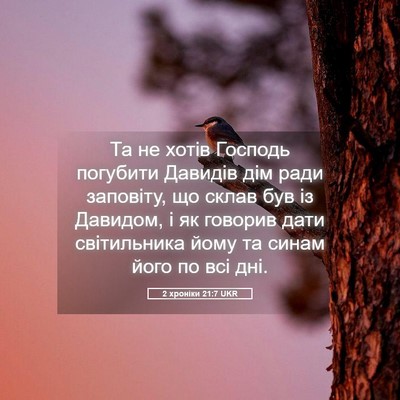 Picture 05 - 2 хроніки 21:7 UKR - Та не хотів Господь - Bible Verse Picture