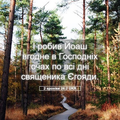 Picture 05 - 2 хроніки 24:2 UKR - І робив Йоаш вгодне в - Bible Verse Picture