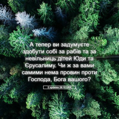 Picture 05 - 2 хроніки 28:10 UKR - А тепер ви задумуєте - Bible Verse Picture