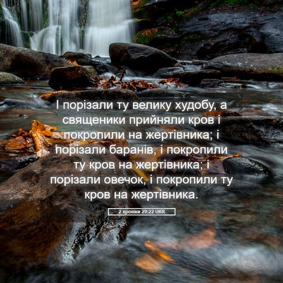 Picture 05 - 2 хроніки 29:22 UKR - І порізали ту велику - Bible Verse Picture