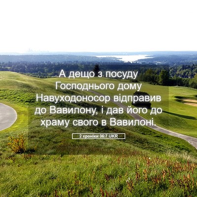 Picture 05 - 2 хроніки 36:7 UKR - А дещо з посуду - Bible Verse Picture