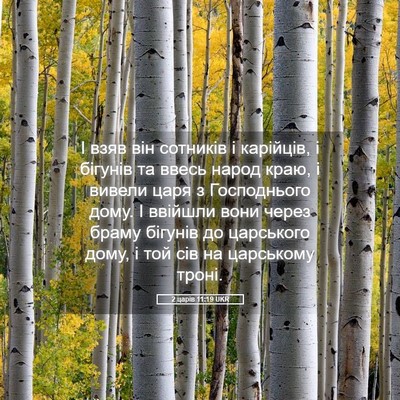 Picture 05 - 2 царів 11:19 UKR - І взяв він сотників і - Bible Verse Picture