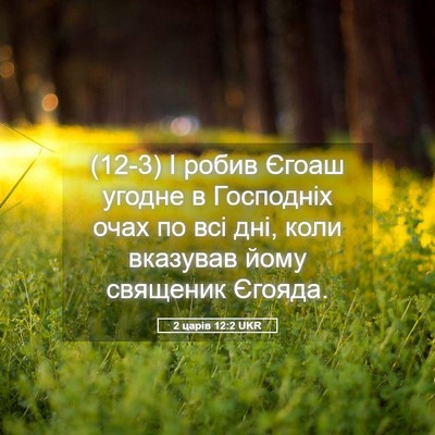 Picture 05 - 2 царів 12:2 UKR - (12-3) І робив Єгоаш угодне в - Bible Verse Picture