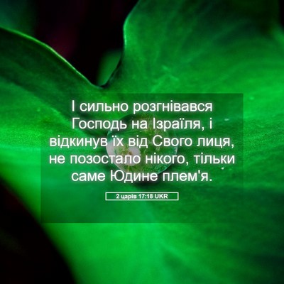 Picture 05 - 2 царів 17:18 UKR - І сильно розгнівався - Bible Verse Picture