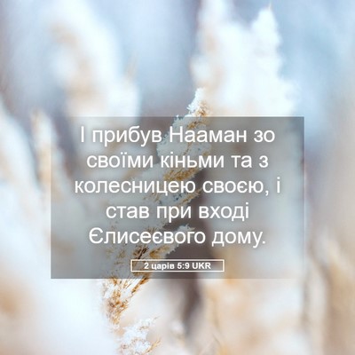 Picture 05 - 2 царів 5:9 UKR - І прибув Нааман зо своїми - Bible Verse Picture