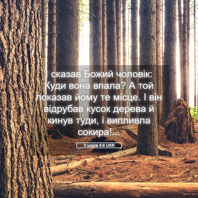 Picture 05 - 2 царів 6:6 UKR - І сказав Божий чоловік: - Bible Verse Picture