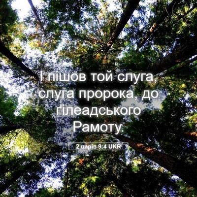 Picture 05 - 2 царів 9:4 UKR - І пішов той слуга, слуга - Bible Verse Picture