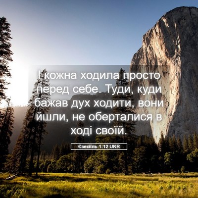 Picture 05 - Єзекіїль 1:12 UKR - І кожна ходила просто - Bible Verse Picture
