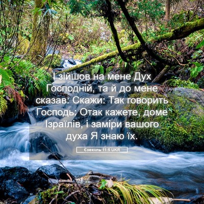 Picture 05 - Єзекіїль 11:5 UKR - І зійшов на мене Дух - Bible Verse Picture