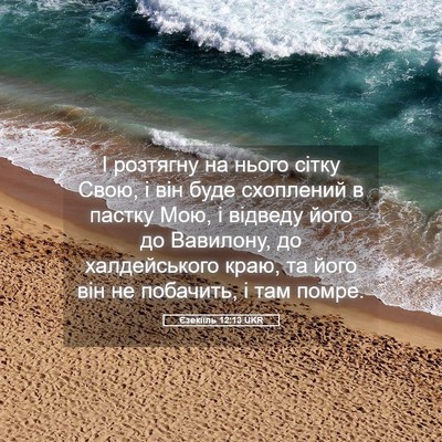 Picture 05 - Єзекіїль 12:13 UKR - І розтягну на нього сітку - Bible Verse Picture
