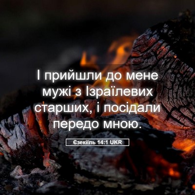 Picture 05 - Єзекіїль 14:1 UKR - І прийшли до мене мужі з - Bible Verse Picture