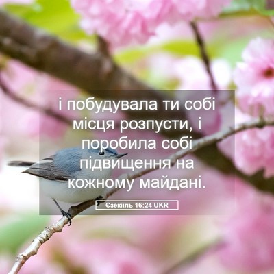 Picture 05 - Єзекіїль 16:24 UKR - і побудувала ти собі місця - Bible Verse Picture