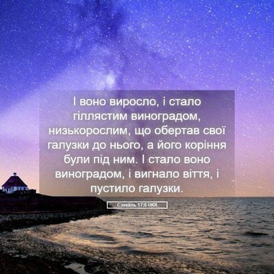 Picture 05 - Єзекіїль 17:6 UKR - І воно виросло, і стало - Bible Verse Picture