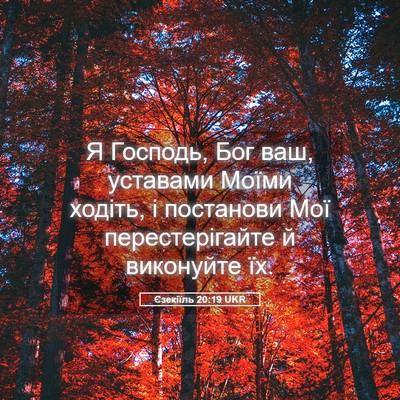 Picture 05 - Єзекіїль 20:19 UKR - Я Господь, Бог ваш, - Bible Verse Picture