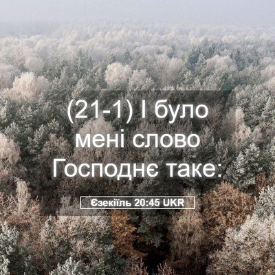 Picture 05 - Єзекіїль 20:45 UKR - (21-1) І було мені слово - Bible Verse Picture