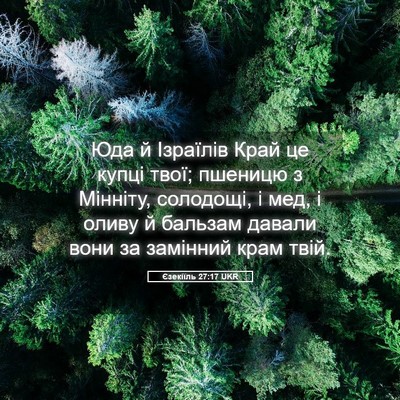Picture 05 - Єзекіїль 27:17 UKR - Юда й Ізраїлів Край це - Bible Verse Picture