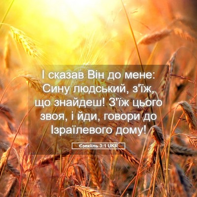 Picture 05 - Єзекіїль 3:1 UKR - І сказав Він до мене: Сину - Bible Verse Picture