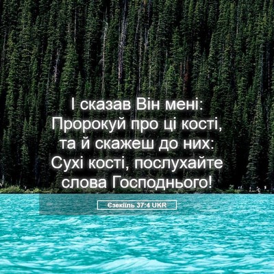 Picture 05 - Єзекіїль 37:4 UKR - І сказав Він мені: Пророкуй - Bible Verse Picture