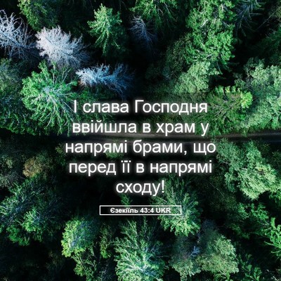 Picture 05 - Єзекіїль 43:4 UKR - І слава Господня ввійшла в - Bible Verse Picture