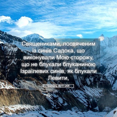 Picture 05 - Єзекіїль 48:11 UKR - Священиками, посвяченим із - Bible Verse Picture