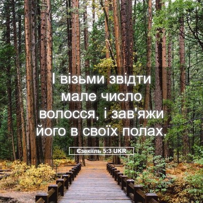 Picture 05 - Єзекіїль 5:3 UKR - І візьми звідти мале число - Bible Verse Picture