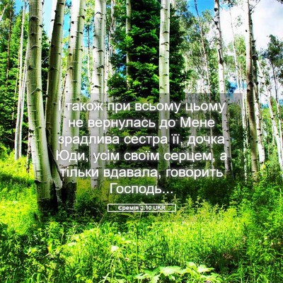 Picture 05 - Єремія 3:10 UKR - І також при всьому цьому не - Bible Verse Picture