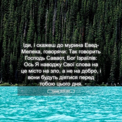 Picture 05 - Єремія 39:16 UKR - Іди, і скажеш до мурина - Bible Verse Picture