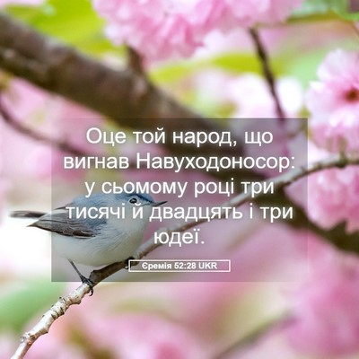 Picture 05 - Єремія 52:28 UKR - Оце той народ, що вигнав - Bible Verse Picture