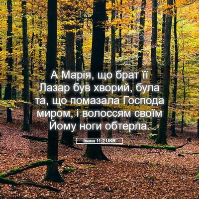 Picture 05 - Івана 11:2 UKR - А Марія, що брат її Лазар - Bible Verse Picture